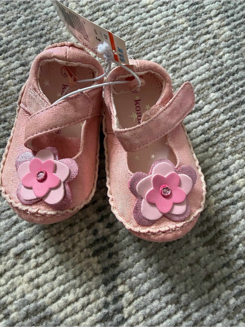 Koala Kids Pink Flower Strap Mary Jane Shoes